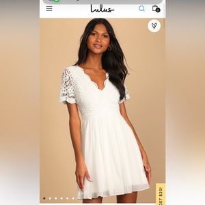 White Lulu Dress Size Medium